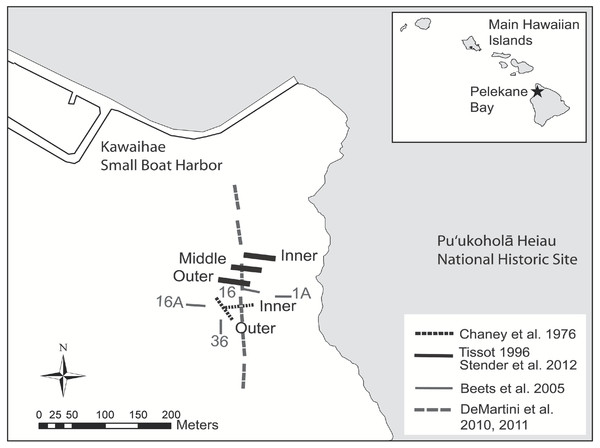 Map of historical and present survey locations.