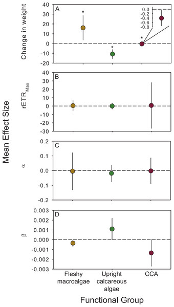 Functional group responses to OA.