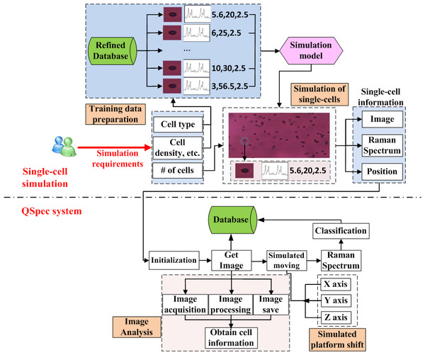 The Framework of simulation system and its connection with QSpec system.