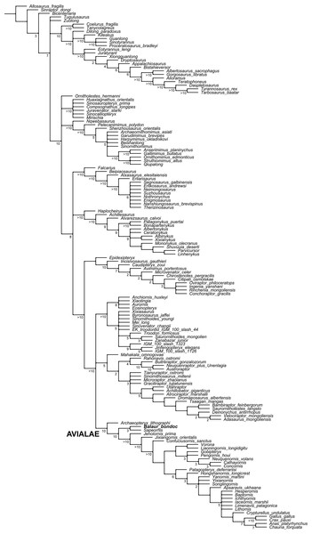 Updated dataset of Brusatte et al. (2014).