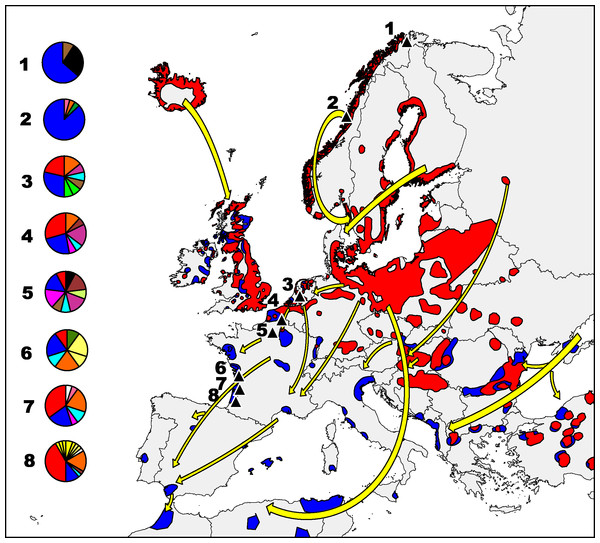 Greylag goose distribution in Europe.