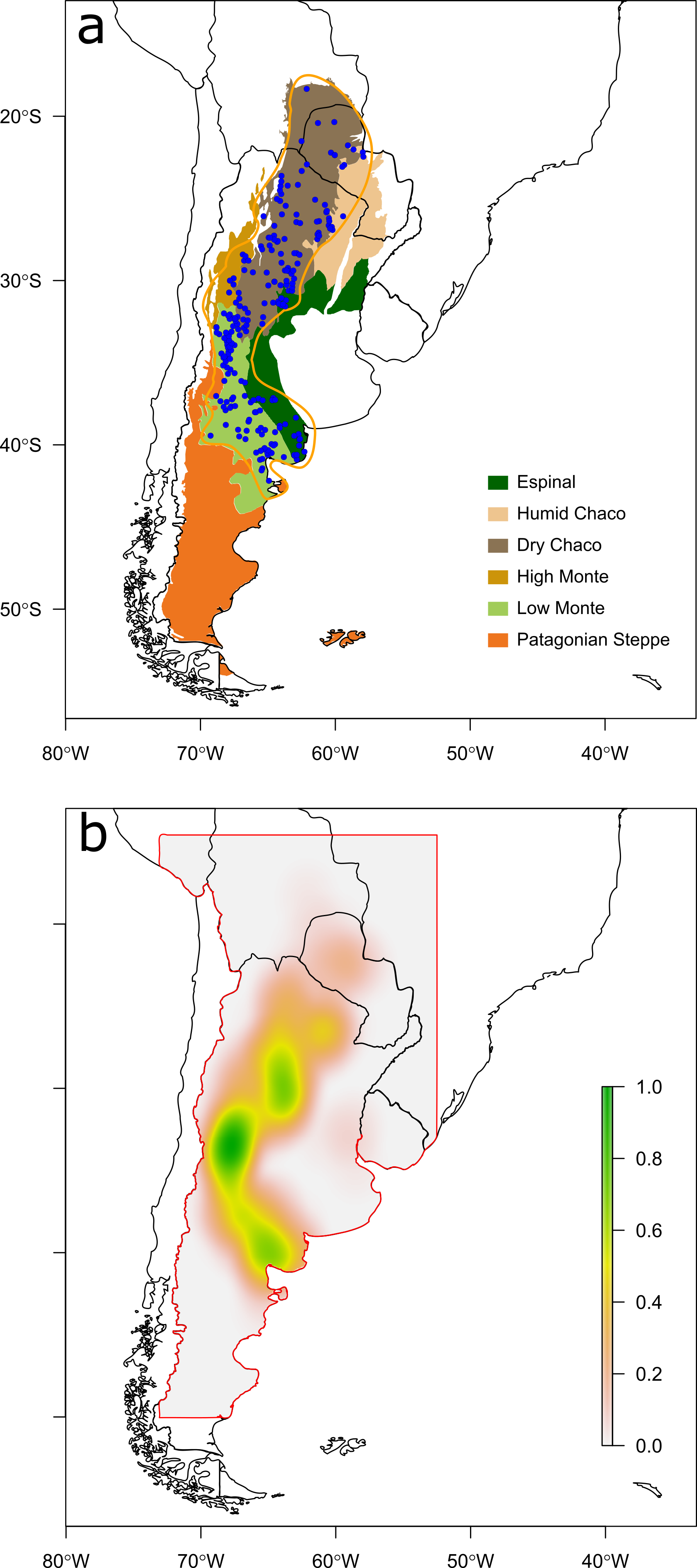 Identification of limiting climatic and geographical variables for