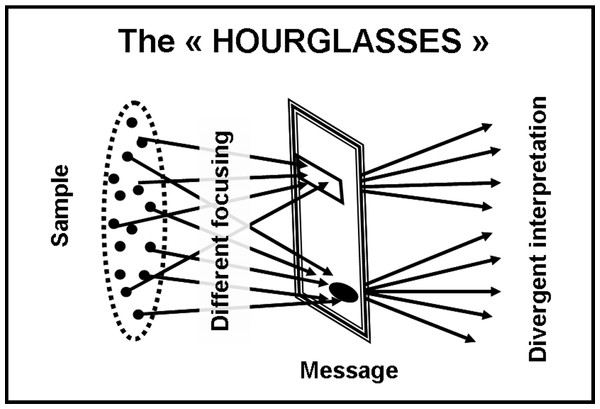 The “hourglass-shape” model.