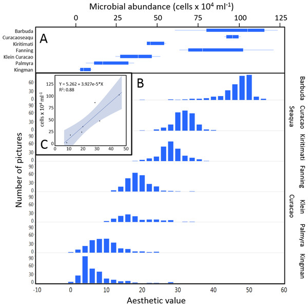 Distribution of aesthetic values.