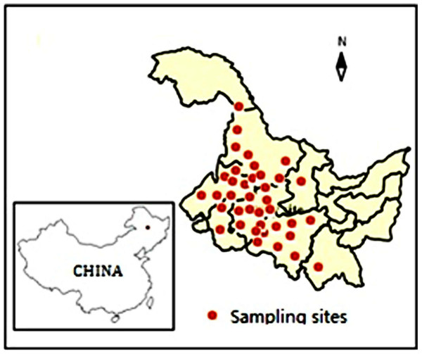 Summary of sampling sites distribution in Heilongjiang Province, China.