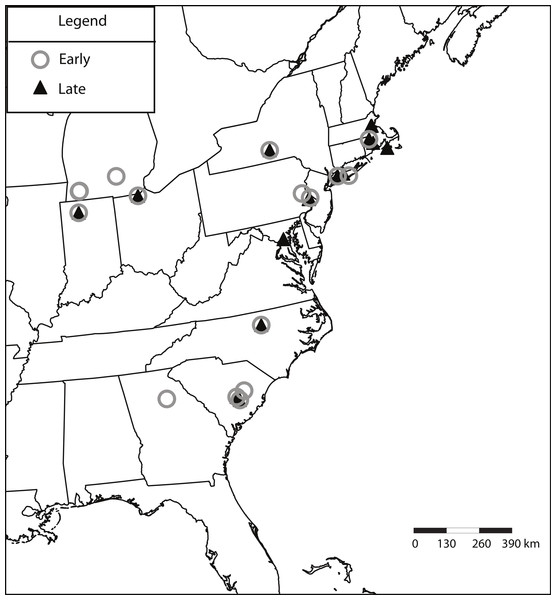 Map of origin sites of selected A. thaliana lines.