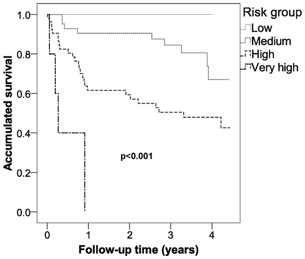 Survival of the different risk groups for cardiovascular disease of type 2 diabetic inpatients in a Spanish region.