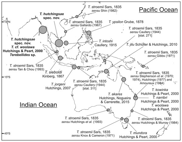 Map of SW Indo-Pacific Ocean.