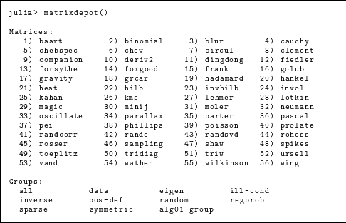 Matrix Depot: an extensible test matrix collection for Julia [PeerJ]