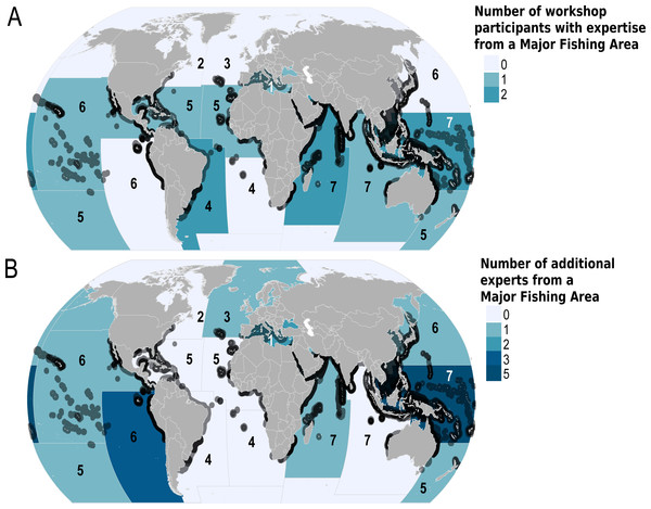Geographic extent of the expertise that contributed to the Global Devil and Manta Ray Conservation Strategy.