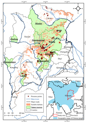 Predicting suitable habitat of the Chinese monal (Lophophorus lhuysii ...