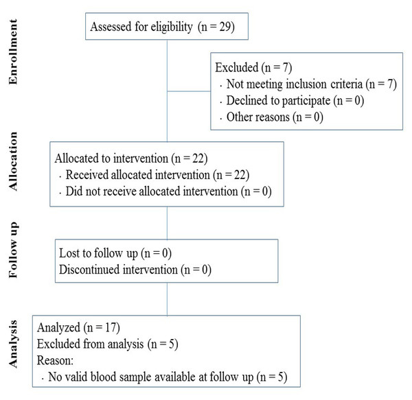 Flow diagram of participants through the research program.