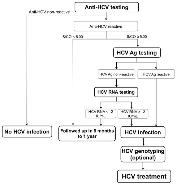 Optional screening strategy for treatment of HCV infection.