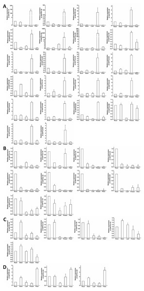 Expression of GhPYL genes in tissues of cotton.
