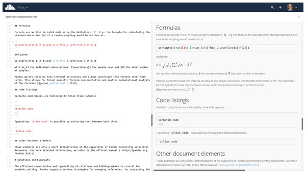 Direct online editing of this manuscript with live preview using the ownCloud Markdown Editor plugin by Robin Appelman.