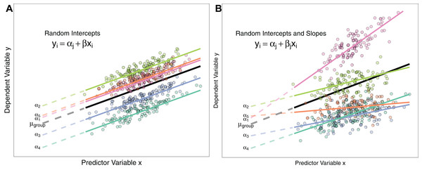 Differences between Random Intercept vs Random Slope Models.