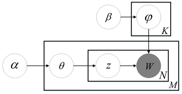 LDA Bayesian network structure.