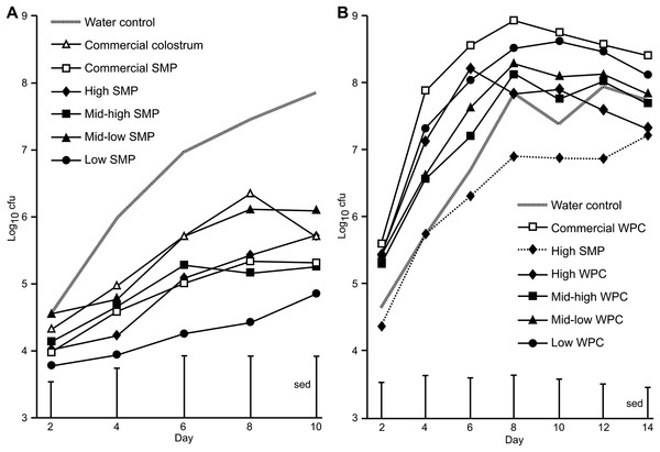 Comparison of Citrobacter rodentium infection between mice supplemented with SMP or WPC.