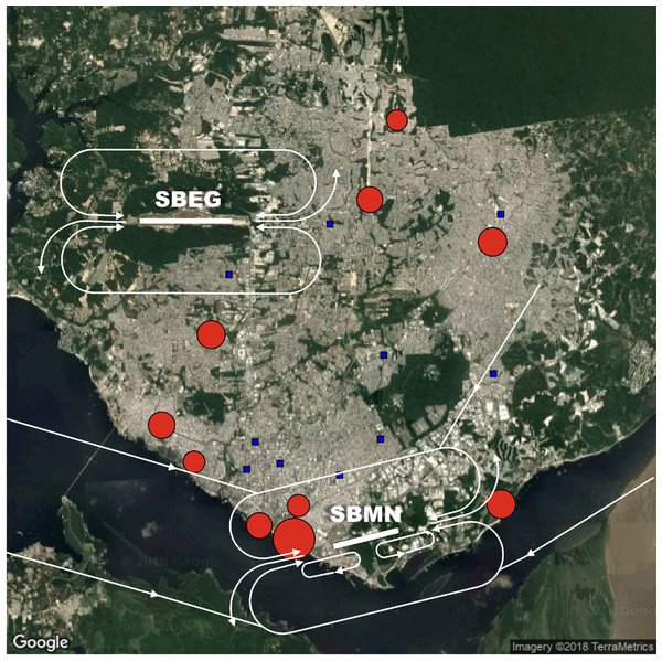 Map of the Manaus metropolitan area and the street markets surveyed in this study.