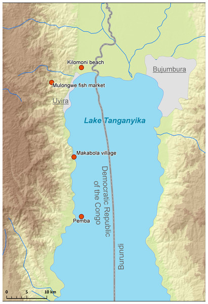Map of sampling localities in LT.
