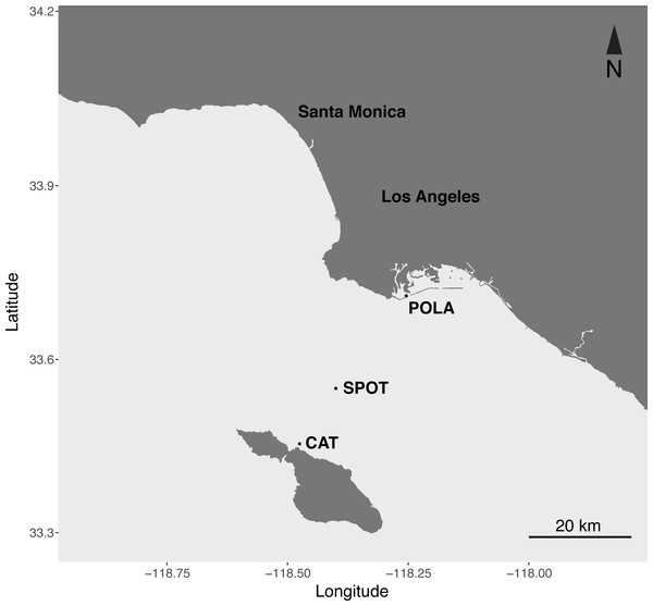 Map of the sampling sites.