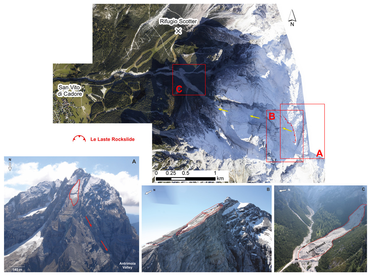 Modelling the of a rock landslide in the Dolomites (eastern Italian Alps) multi-temporal DEMs [PeerJ]
