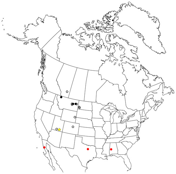 Map of the enantiornithine fossil record in North America.
