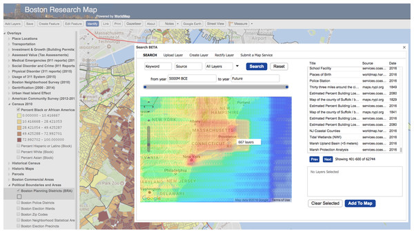 Spatial faceting enables heatmaps showing the distribution of the SDI layers in the space.