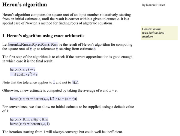 A Leibniz document describing Heron’s algorithm for the computation of a square root.