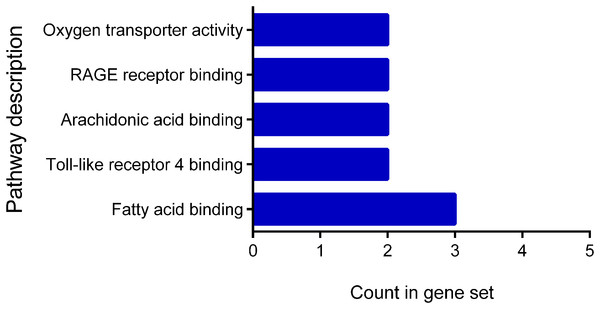 Molecular function of differentially expressed proteins early.