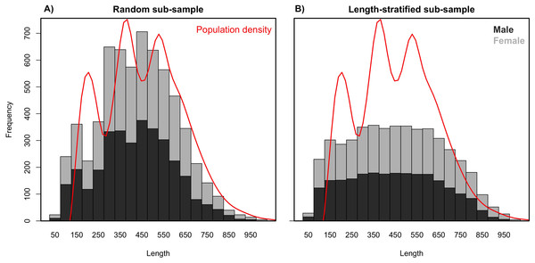 Length frequency distributions.