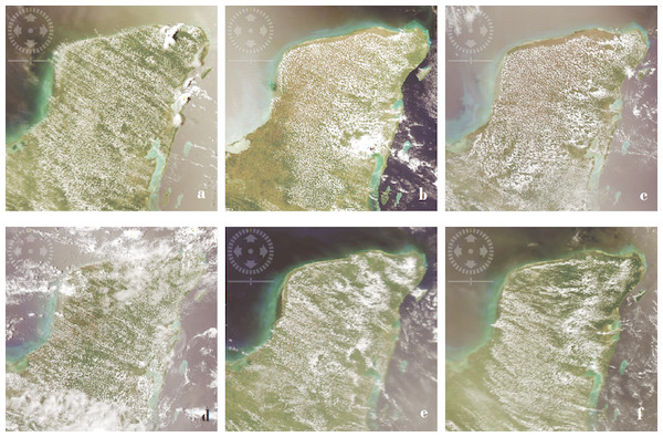 Sample of Aqua-MODIS imagery used in this study, (Day/UTC).