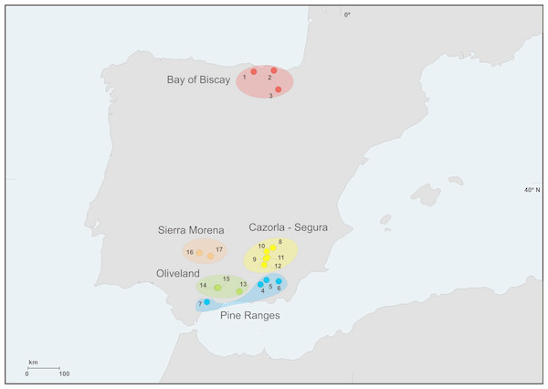 Geographic distribution of sampling locations.