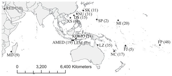 Map of sampling locations.