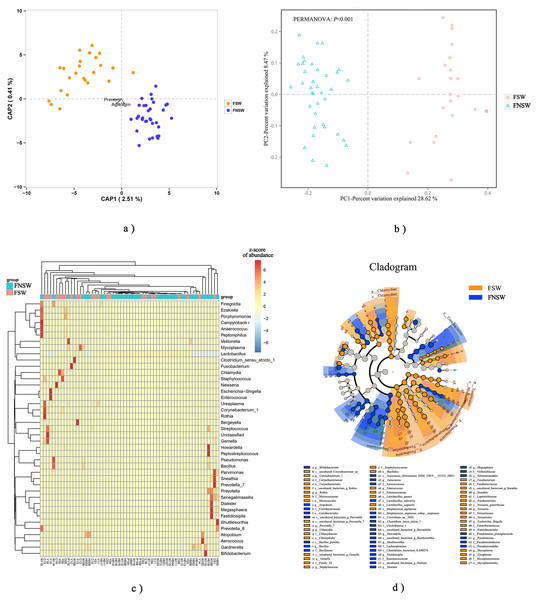 Microbiota community diversity from female sex workers and non-sex workers.
