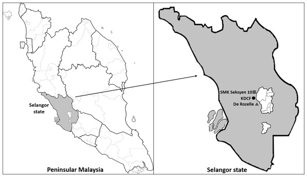 The study site—Kota Damansara Community Forest Reserve (KDCF).