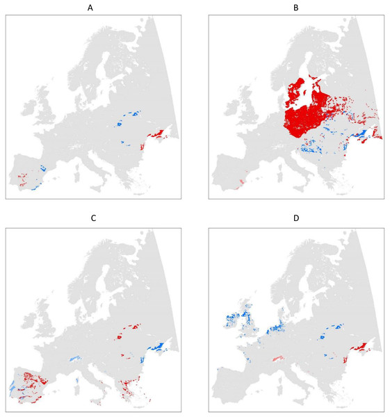 Areas of specific cropping patterns in pedoclimatic regions of Europe.