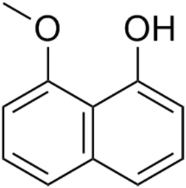Chemical structure of 8-methoxynaphthalen-1-ol.