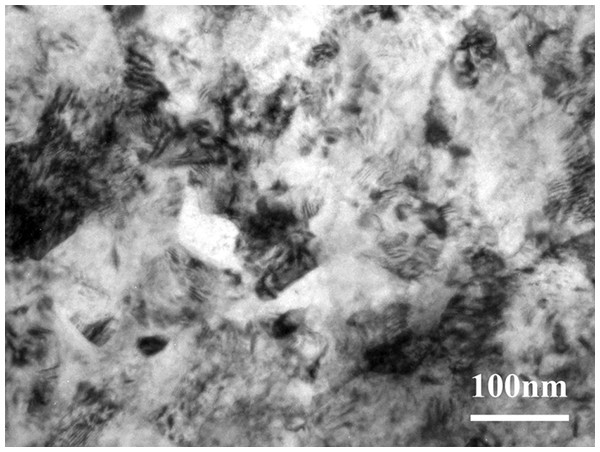 The TEM observation of the gradient nano-metal pure titanium.