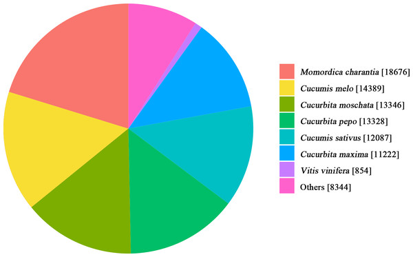 Species distribution of the Luffa unigene library against the NR database.