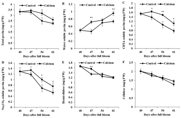 Cell wall polysaccharides component of treated and untreated grape skin.