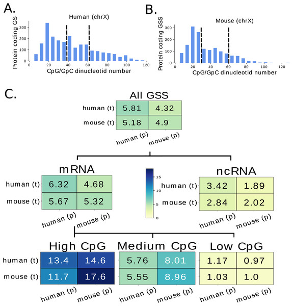 Evaluation of the model performance for different classes of genes.