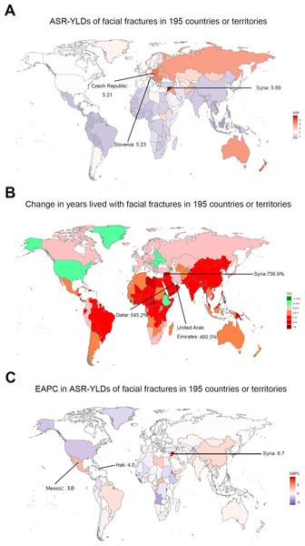 The global YLDs burden of facial fractures in 195 countries and territories.
