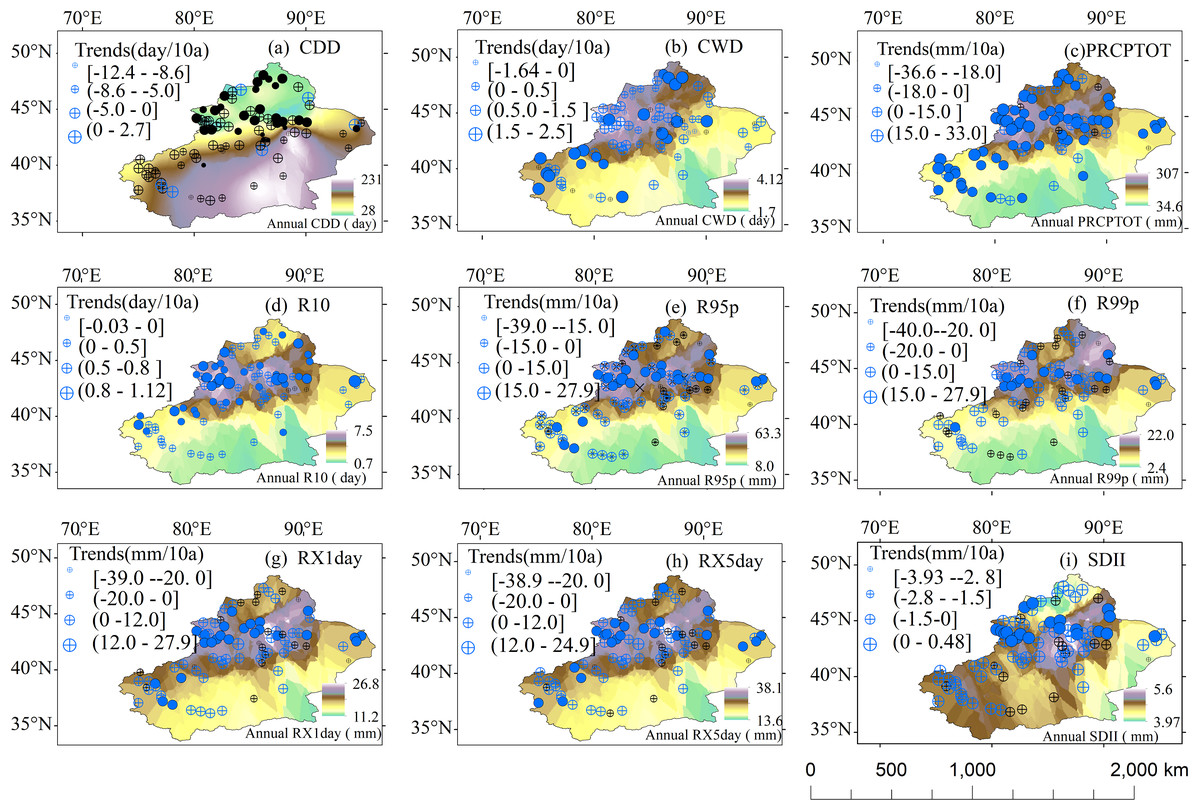 Changes In Precipitation Amounts And Extremes Across Xinjiang ...