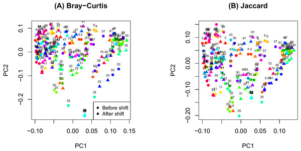 Principal components analysis plot by ID.