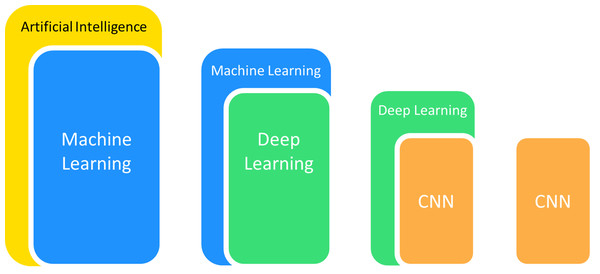 The popular branches of artificial intelligence used in medical imaging.