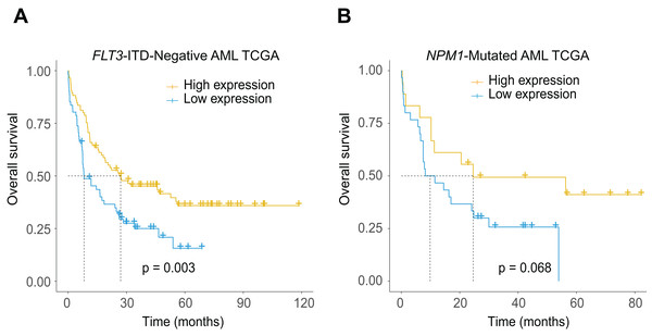 Prognostic significance of CXCL12 in the molecularly defined subgroups in the TCGA cohort.