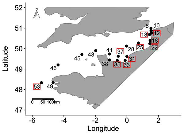 Sampling locations.