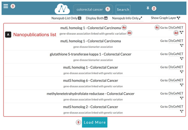 NanoWeb search interface with user-provided query: colorectal cancer.