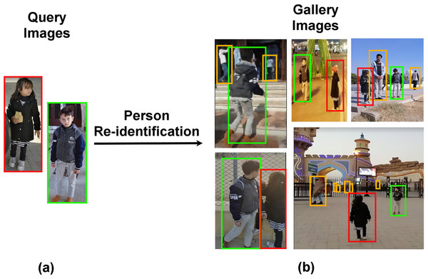 An intelligent person re-identification system identifies different people across multiple non-overlapping cameras of a surveillance network.